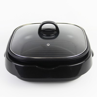 Electric korean grill plate hot plate and grill square hot pot frying pan