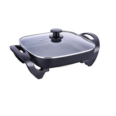 Electric Deep Skillet Non Stick Electric Frying Pan Heat Resistant Handles and Dishwasher Safe